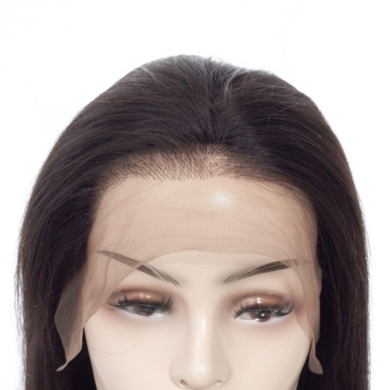 Virgin Hair Brazilian Lace Front Wigs 180% Density Straight Hair Bob Lace Front Wig
