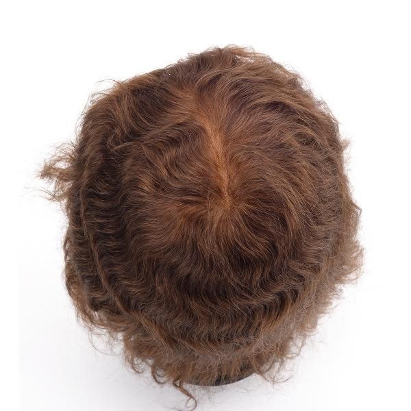 Fine Welded Mono All Over Natural Human Hair Toupee for Women