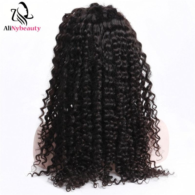 100% Brazilian Virgin Human Hair Deep Wave Lace Front Wig