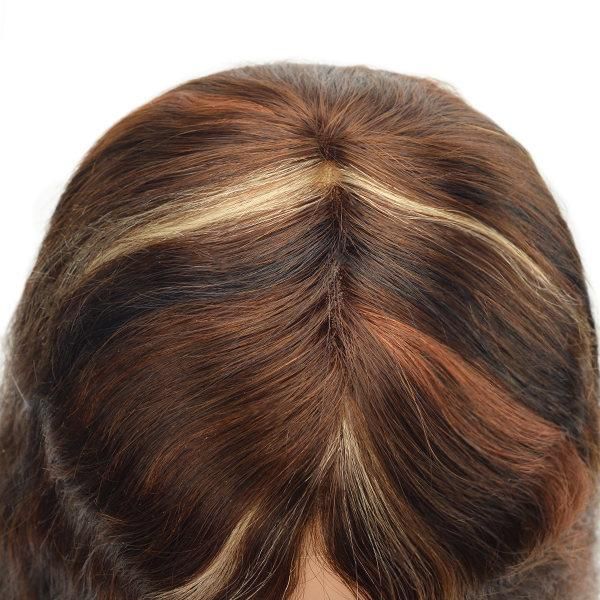 Women Hair Systems Clear PU with Lace Window and Mono Lace Front