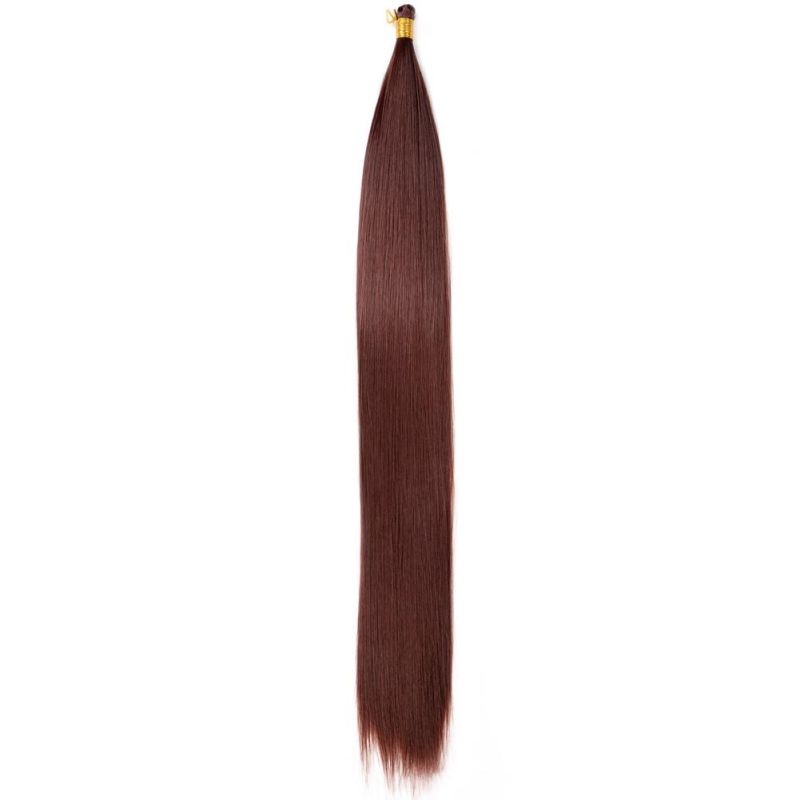 22" Synthetic Silky Straight Bulk Hair Extension Crochet Braid Hair Bundles