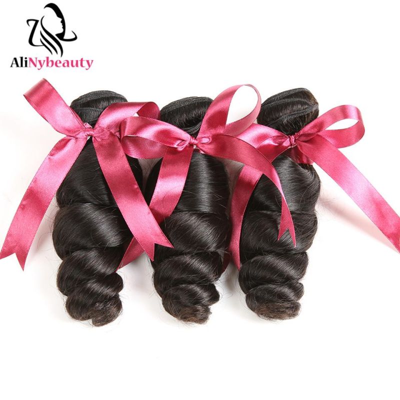 Wholesale Brazilian Virgin Human Hair Bundles with Frontal Loose Wave