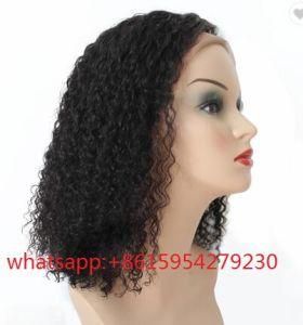 Human Hair Wig Black Color Curl Natural Hairline Best Quality