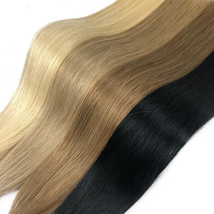 Factory Full Cuticle Think Raw Remy Material Keratin Flat Tip Human Hair Extension