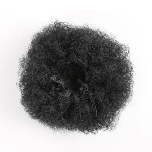 Synthetic Short Afro Kinkys Curly Afro Bun Extension Hairpieces