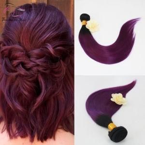 Wholesale Price Ombre Hair Extension 8A Straight Weave Color 1b/Purple# Human Hair Bundles