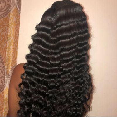 28 Inch Loose Deep Wave Remy 4X4 Lace Front Human Hair Wigs for Black Women