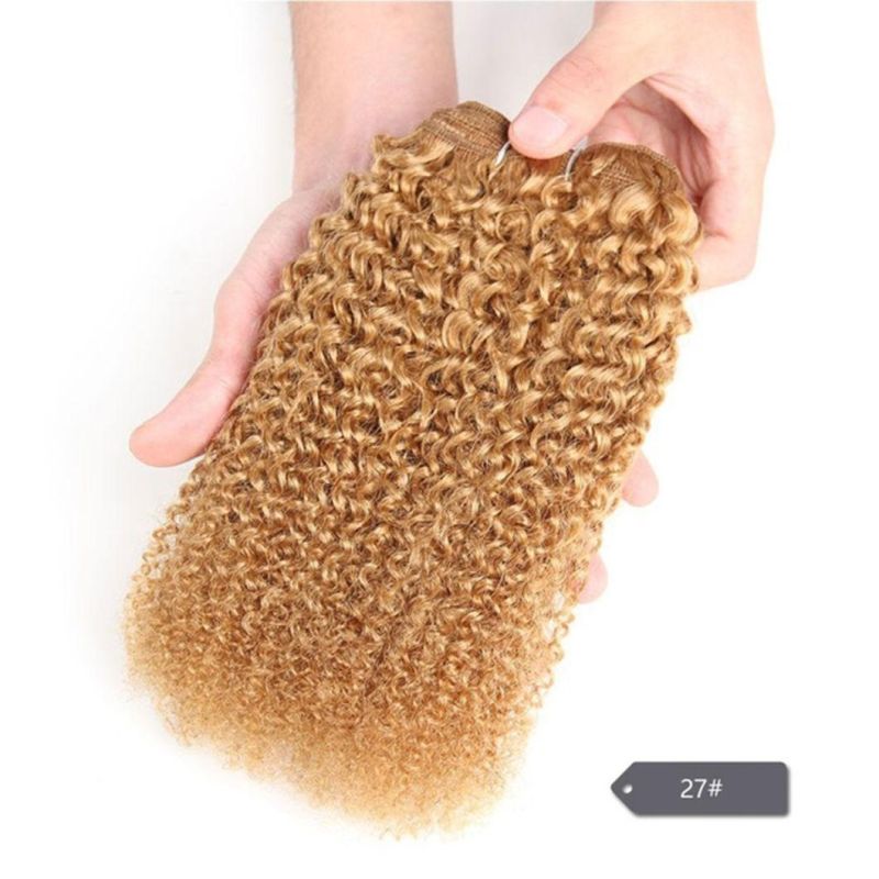 Afrox Kinky Weave Curly Hair Ombre Mongolian Brazilian Human Hair Weave Bundles Deal #27 #30 1b# Red# Remy Hair Extension