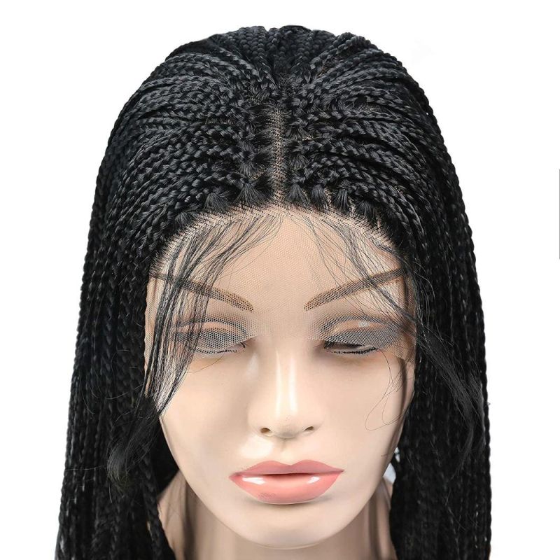 Braided Wigs13X4 Part Swiss Lace Bob Wigs, Full Hand Made Tied Cornrows Front Wigs, Heat Resistant S Micro Bra