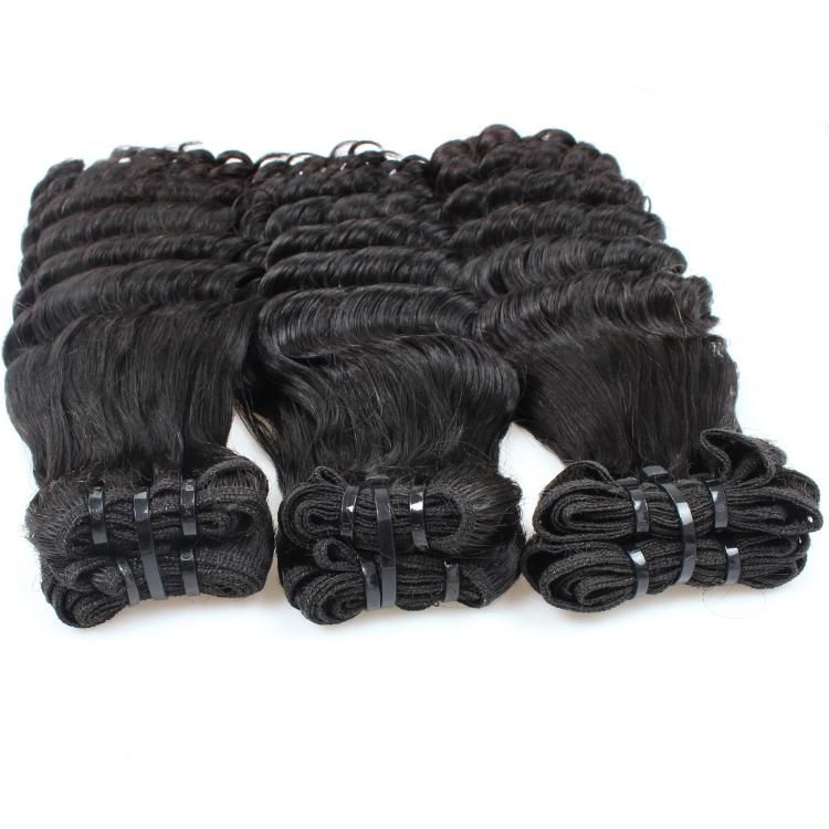 Double Drawn Deep Loose Wavy Curly Funmi Human Hair Bundles Extension