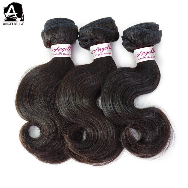 Angelbella Virgin Human Hair Weaving 8-14inch Natural Black Body Wave Mink Hair Weave