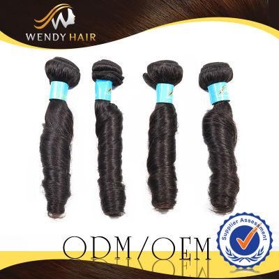 Natural Color Indian Romance Curl Human Hair Weaving