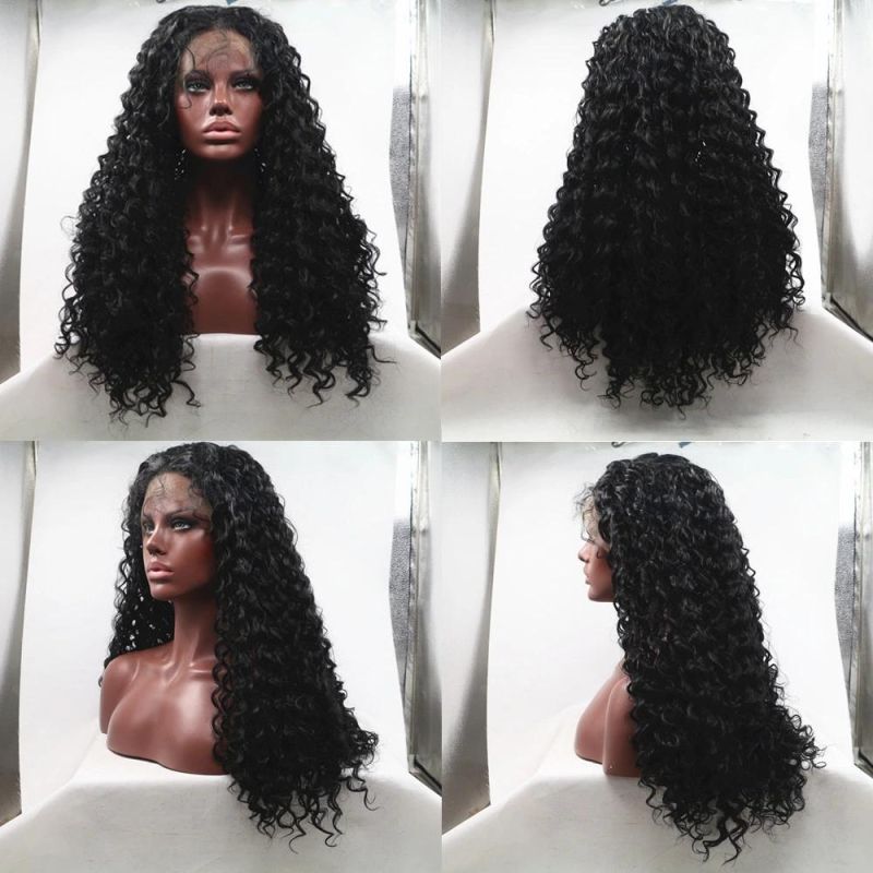 Best Seller Wholesale Swiss Lace Front Curly Synthetic Wigs