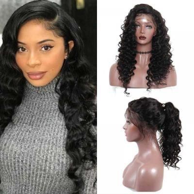 Kbeth Eurasian 100% Remy Cuticule Aligned 28 Inch Indian Human Hair Loose Curly Wave Lace 360 Front Wig Wholesale