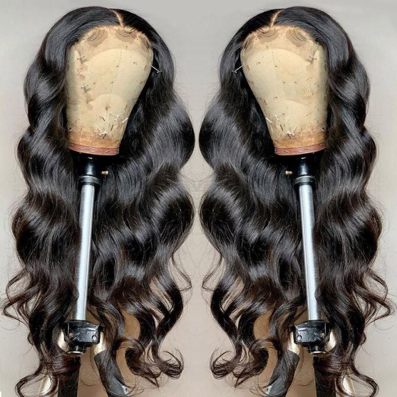 10A Grade 13X6 Transparent Frontal Wig Body Wave Human Hair Wig 200 Density Lace Wig