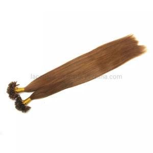 Italian Keratin Brazilian Natural Nail U Tip Virgin Blonde Wholesale Straight Thick Factory Human Hair Extension