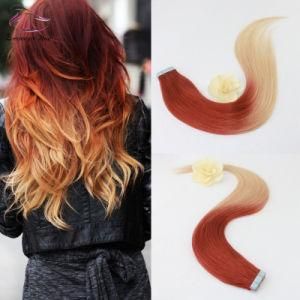 Tape Ombre Weave Color #35 Fading to #613 Skin Weft Remy Human Hair