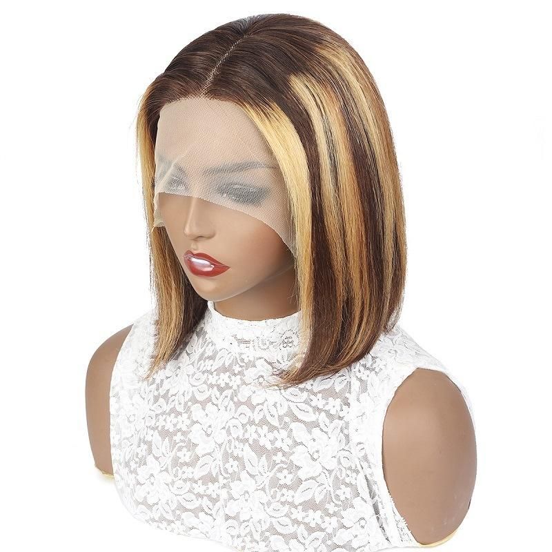 Kakiifashion Hair Factory Wholesale Human Hair Highlight P4/27 Bob Wig