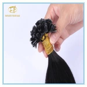 Customized Color High Quality #1b Natural Black Double Drawn U Tip Extension Hair with Factory Price Ex-050