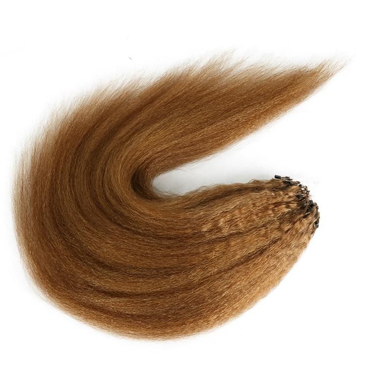 Micro Links 12A Remy Virgin Human Hair Kinky Straight Micro Ring Hair Extension