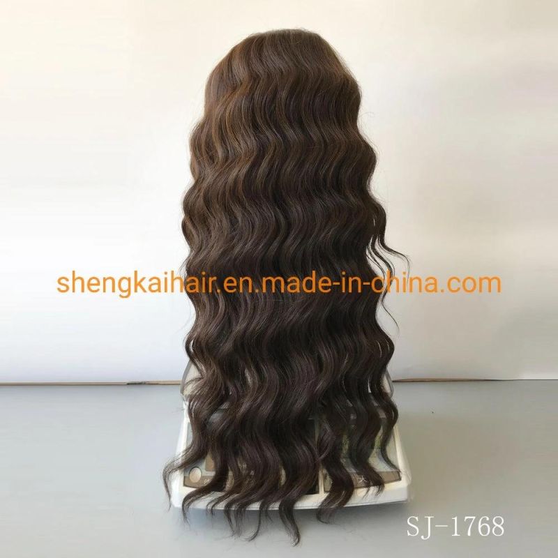 Wholesale Good Quality Handtied Heat Resistant Synthetic Fiber Curly Lace Front Wigs with Baby Hair 601