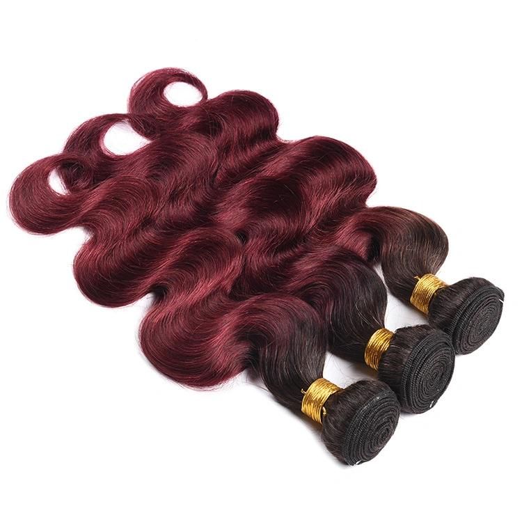 Body Wavy 100% Brazilian Hair Bundles Wholesale Hair Extensions #T1b/99j