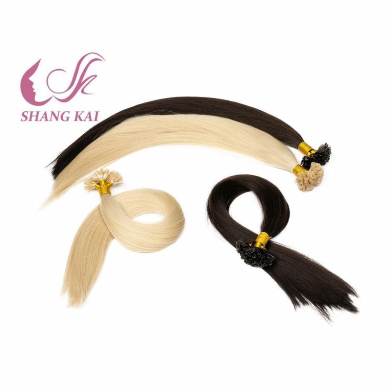 No Shedding Tangle Free Human Natural Hair Nail Remy Hair U Tipped Russian Hair