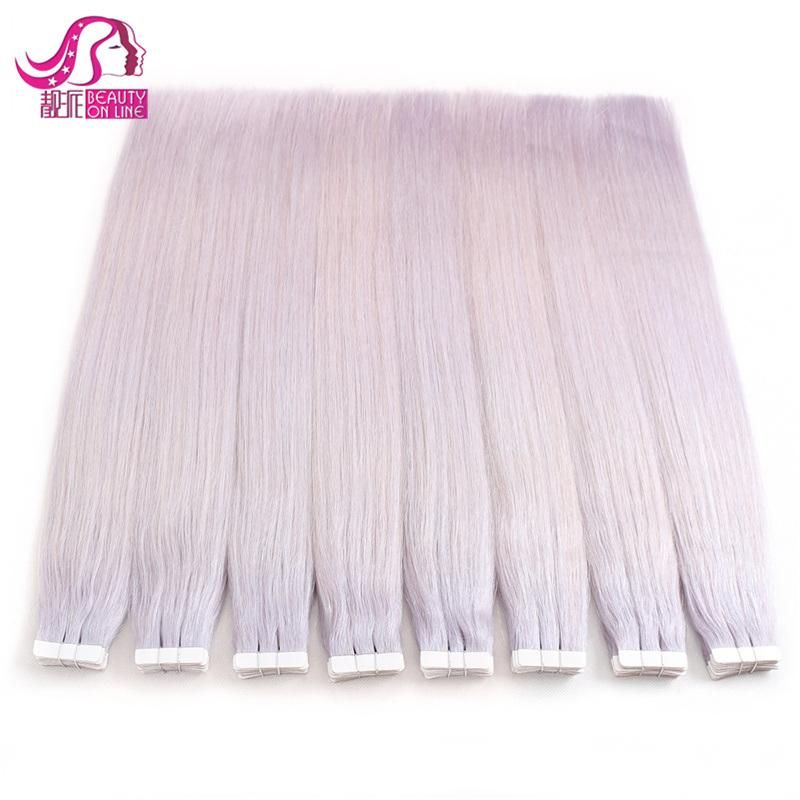 14"-24" 20PCS Tape Hair Extensions Human Brazilian Remy Adhesive Glue in 100% Hair All Colors Tape Skin Weft Human Hair