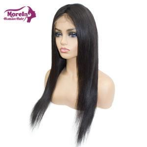 Morein Natural Human Straight Hair Wig 150% Density Raw Brazilian Human Hair Lace Front Wigs