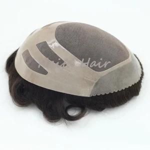 Stock Indian Remy Hair Mono Toupee for Men