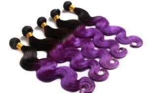 8A Fashion Purple Ombre Human Hair Weave Brazilian Virgin Hair Body Wave 3 Bundles Lot Wholesale Factory Direct Sell