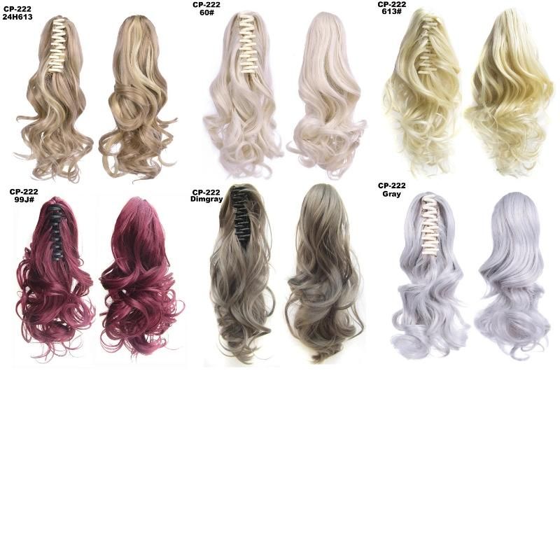 Natural Wave Claw Clip in Ponytail Hairpiece Muti Color