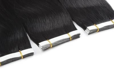 Tape Human Hair Extensions Natural Straight Hair Machine Made Remy Skin Weft Adhesive Glue Hair 12&quot;/16&quot;/20&quot;