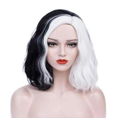 Behappy Amazon&prime;s Rose Net New Product with Black and White Two Color Cosplay Wig