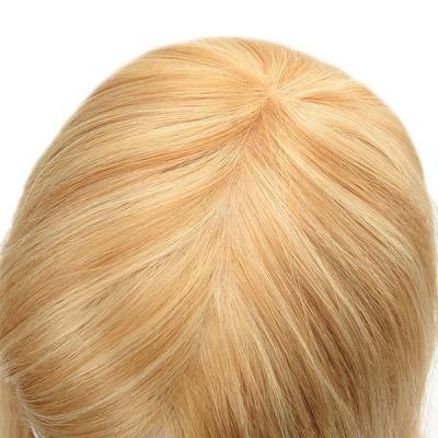 Women&prime;s Hairpiece French Lace with PU Around and Highlight Color