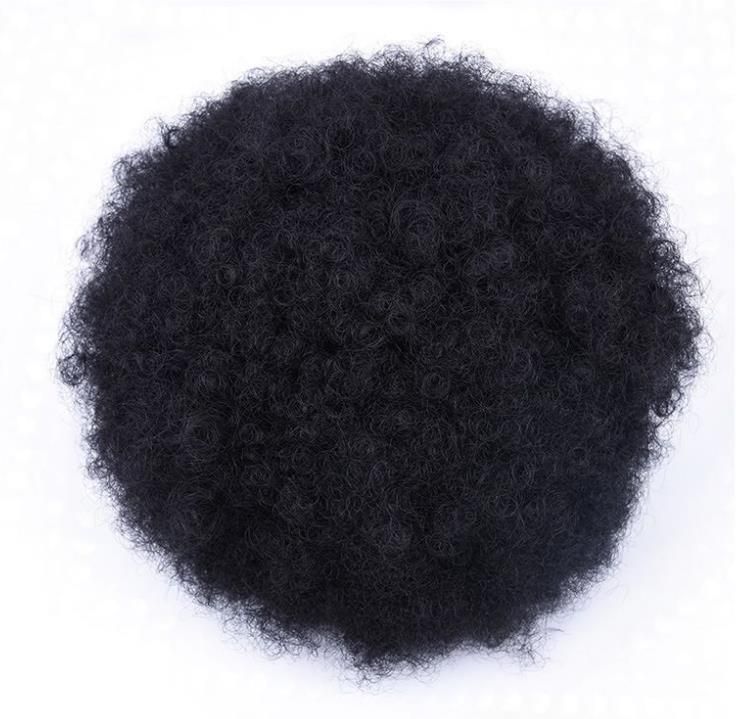 8inch Short Afro Curly Hair Extensions Synthetic Human Hair Wigs Scrunchies