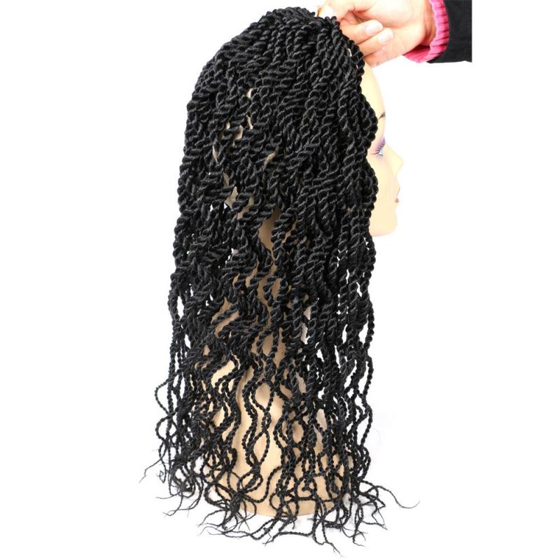 18inch 15 Strands Wavy Senegalese Twist Crochet Braiding Goddess Hair Extensions