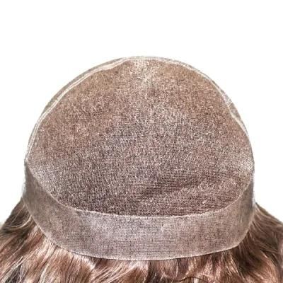 Durable and Breathable Material Fused Together Men&prime;s Hair Replacement Wigs