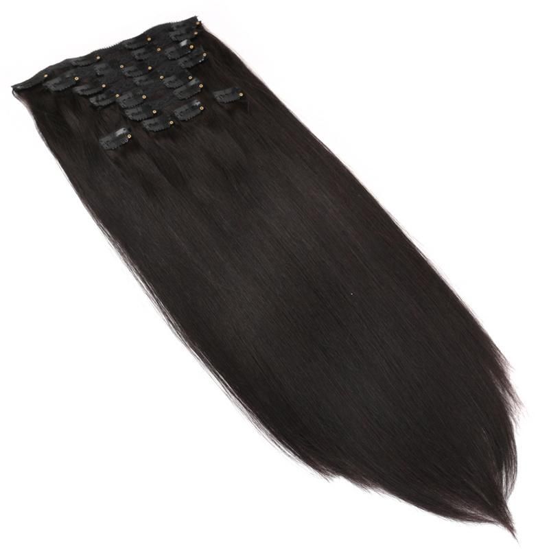 High Quality Wholesale Virgin Human Brazilian 100% Remy Clip in Hair Extensions