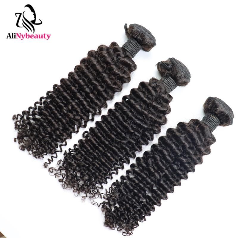 Alinybeauty Unprocessed Human Hair Weave 10A Grade Mink Brazilian Human Hair Extension Wholesale Bundles Vendors with Human Hair
