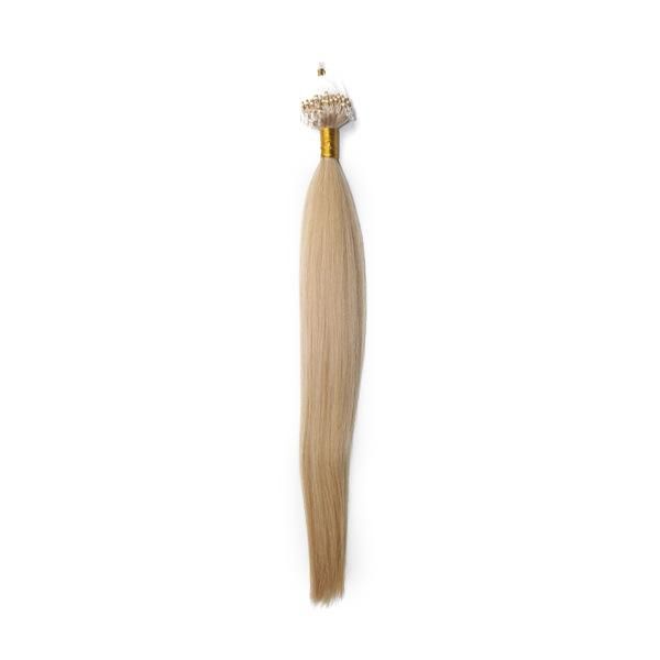 Blonde and Straight Micro-Loop Hair System for Women