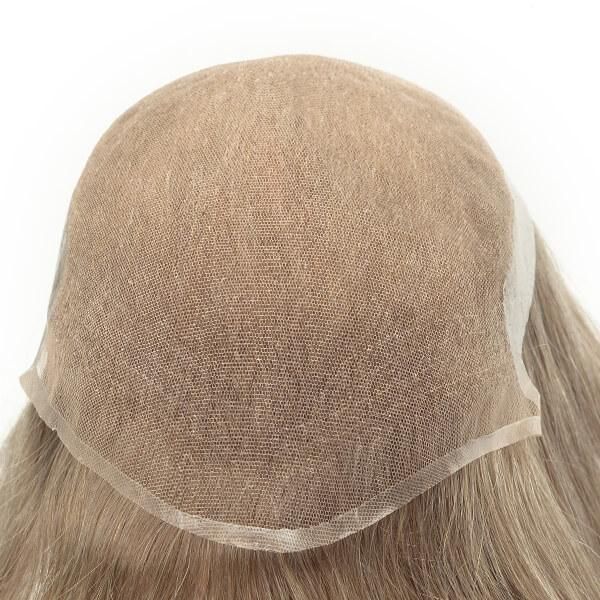 French Lace with Clear Poly Back Sides Hairpiece for Women