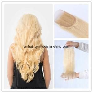 New Arrival Brazilian Hair Lace Closure Frontal 4X4 Straight Blond 613 Color Silk Base Closure