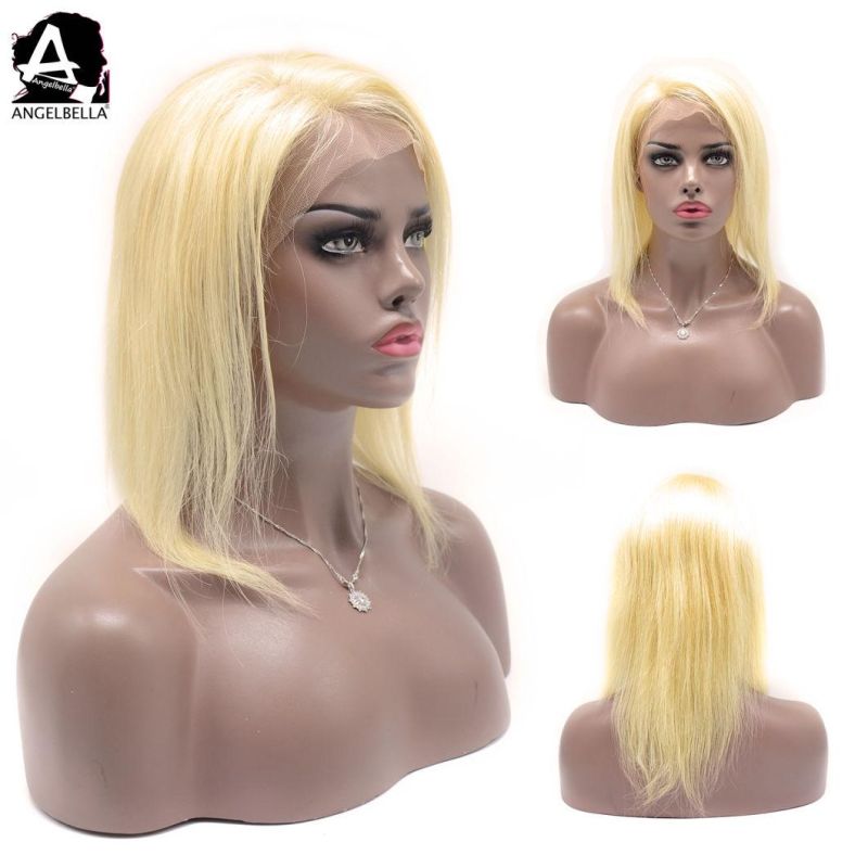 Angelbella Virgin Human Hair Wigs 613# Straight Front Lace Wig for White Women
