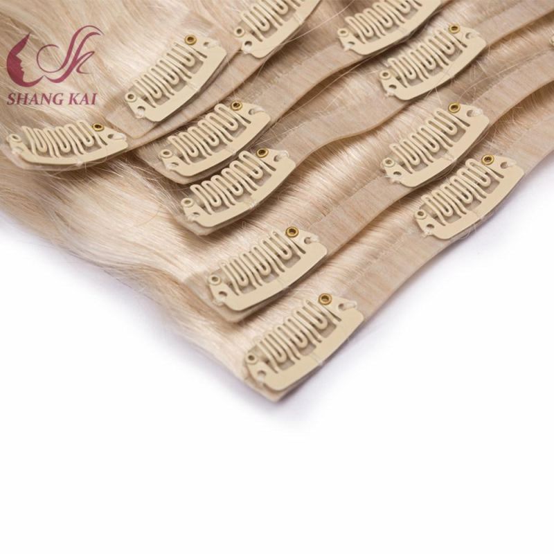 Factory Price High Quality Russian Hair Seamless Clip in Hair Extensions