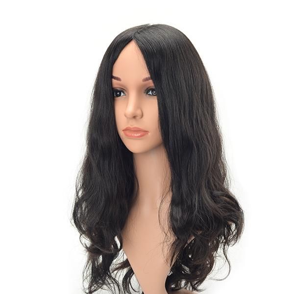 Short Layer Long Hair Wavy European Hair Natural Human Hair Toupee