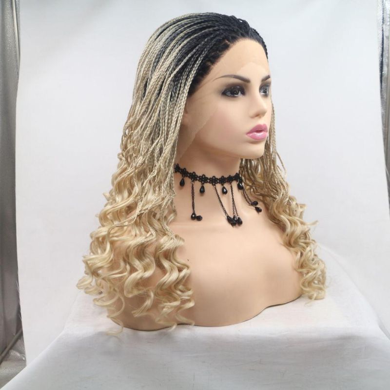2021 New Type Braided Wigs for Black Women Lace Front Hair Wig