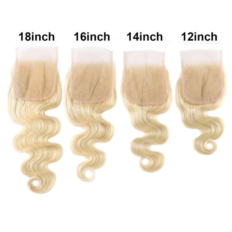 Brazilian Hair 613 Blonde Lace Closure 8-20 Inch Straight 613 Blonde 4X4 Closure