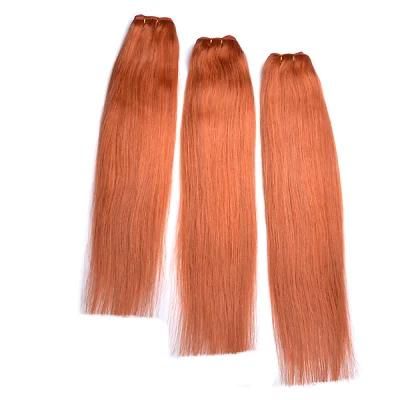 27# Light Brown Straight Human Hair Weaves 1PC Hair Weaving Bundle 5A Thick Machine Weft Double Wefted Hair Promotion 18&quot; ~ 24&quot;