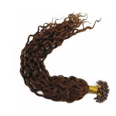 Human Hair for Woman Extensions Capsule U Nail Tip Real Remy Pre Bonded Hair Platinum Blonde 16&quot; 18&quot; 20&quot; 0.8g/Strand